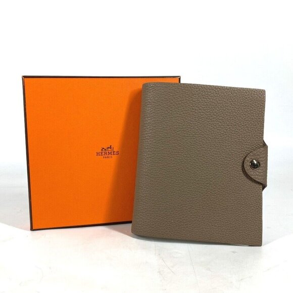 HERMES Notebook cover Yuris PM stationery Taurillon Clemence Etoupe gray - Picture 16 of 16